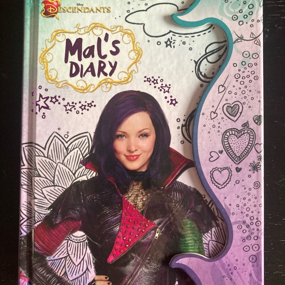 Disney Descendants Mal’s Diary Hardcover Journal Book with magnetic flap closure